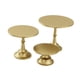 thumbnail image 2 of Soporte de metal para tartas y cupcakes de 3 piezas, base estable y versátil con pedestal alto. Dorado, 2 of 9