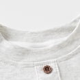 thumbnail image 5 of UngA Boys Henley Short Sleeve Shirt Cotton Blend Button Front Summer Tee Tops Kids Toddler Breathable Casual Tshirts (Grey,5-6 Years), 5 of 7