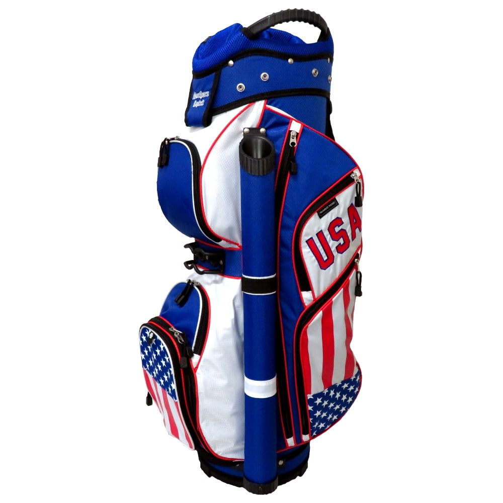 NEW Northern Spirit Golf USA Cart / Carry Bag 14way Top Red / White