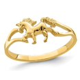 thumbnail image 1 of Bague Licorne Polie Or Jaune 14 Carats pour Femmes, 1 of 5
