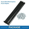 thumbnail image 4 of Unique Bargains Bicycle Spokes 12G Bike Wheel Spokes Carbon Steel Black 1 Set Black-278mm, 4 of 7