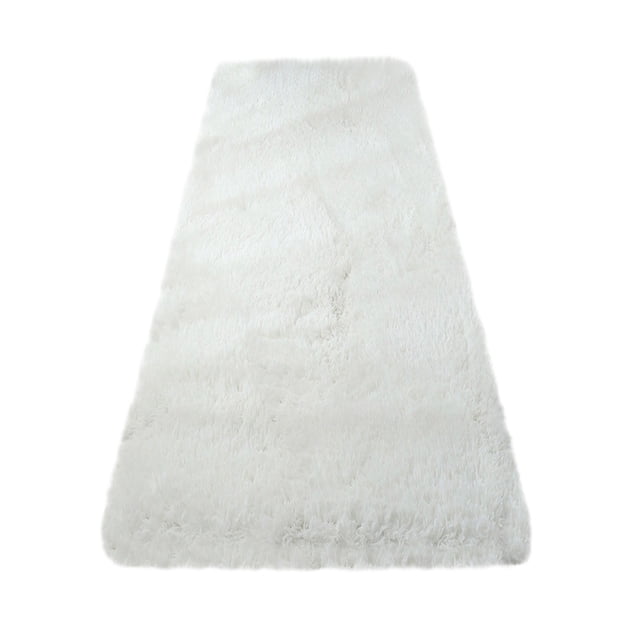 White Soft Modern Area Rug Carpet For Living Room Bedroom Floor Decor 50 X 160 Cm White Free Size