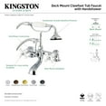 thumbnail image 5 of Aqua Vintage AE212T1 Aqua Vintage 7" Center Deck-Mount Clawfoot Tub Faucet with Hand Shower, Polished Chrome, 5 of 6