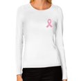 thumbnail image 1 of Tstars Womens Breast Cancer Awareness Shirts Hope Pocket Size Pink Ribbon Cancer Support Ribbon Apparel Women Long Sleeve T Shirt, 1 of 5