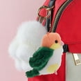 thumbnail image 6 of WEUVEB Soft Plush Parrot Bird Keychain Hanging Ornament for Car Keys, Cute Decorative Accessory, 1 Piece, 6 of 8