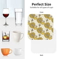 thumbnail image 6 of Lsque Cartoon Honey Pot Bee Sunflower Pattern 4" Drink Coasters Set of 4, PVC Leather Absorbent Coasters, Table Coaster Set Decorative Coffee Cup Coasters Housewarming Gift -Square, 6 of 6