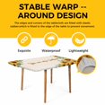 thumbnail image 4 of Sunflower Table Cloths for 6 Foot Rectangle Tables, Summer Botanical Farmhouse Yellow Floral Rustic Patio Waterproof Elastic Fitted Tablecloths, Washable Rectangular Table Cover for Camping, 4 of 8