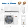 thumbnail image 3 of Costway 12000 BTU Wifi Enabled Mini Split Air Conditioner & Heater with Heat Pump White, 3 of 12