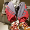 thumbnail image 3 of Pantalones deportivos para hombre, rectos, estilo coreano, lisos, de algodón, holgados, estilo hip-hop, elásticos, deportivos, a la moda, 3 of 4