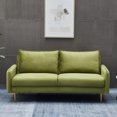 thumbnail image 5 of Hybition Velvet Sofa Modern Couch with Metal Legs for Living Room-Army Green, 5 of 7