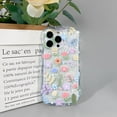 thumbnail image 5 of Compatible for iPhone 14 Pro Max Case Clear Cute Flower Floral with Chain Wave Frame for Girls Women Pattern Soft TPU Shockproof Protective Girly-Colorful Floral, 5 of 13