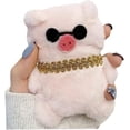 thumbnail image 1 of HAHDAXIA Furry Case Compatible with AirPods 1&2,Funny Cute 3D Cartoon Plush Pig Design Fluffy Soft Warm Cover Case Carrying Charging Box with Keychain Anti-Fall Protective Case for AirPods 1&, 1 of 7