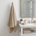 thumbnail image 4 of Mainstays Basic Striped Bath Towel, Soft 100% Cotton and Highly Absorbent Bath Towel, Tan, 4 of 5