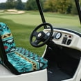 thumbnail image 4 of FUIALDOLG Universal Golf Cart Seat Covers Ezgo Blue Aztec Tribe Print Washable Seat Cover Protector for Club Car Precedent Golf Cart Accessories Fit Like a Glove, 4 of 8