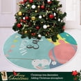 thumbnail image 6 of FMSHPON Easter Tree Skirt Colorful Eggs Bunny Xmas Christmas Tree Skirt Stand Mat for Holiday Party Decoration Indoor Outdoor 36 inches, 6 of 6