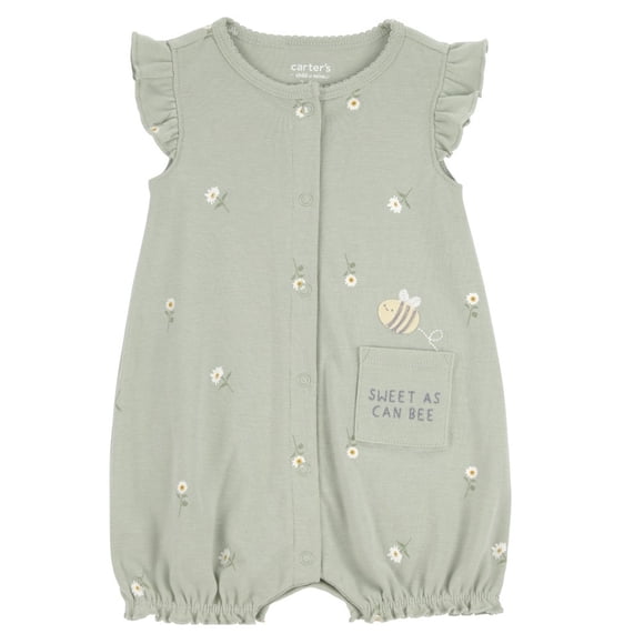 Romper Child of Mine para 1 Pieza con Estampado Floral Verde Talla 12M Meses