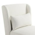 thumbnail image 3 of Lifestyle Solutions Ellway Modern Fabric Solid Print Accent Chair with Pillow, Ivory, 3 of 10