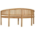 thumbnail image 6 of vidaXL Banana Bench Outdoor Patio Banana Bench with Armrest Solid Wood Teak, 6 of 8