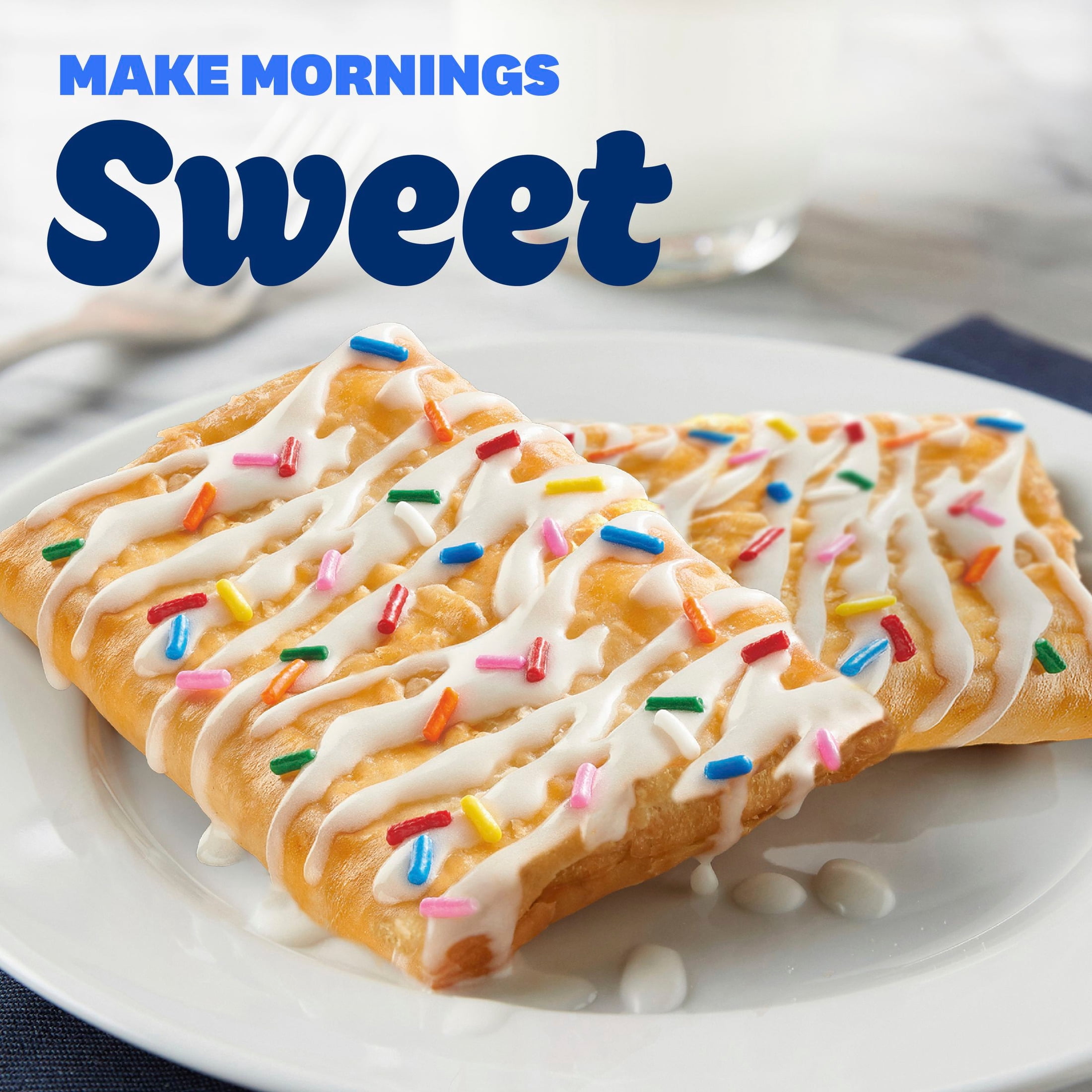 Pillsbury Toaster Strudel Strawberry Sprinkle Frozen Pastries with Icing, 6 Ct, 12.7 oz
