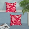 thumbnail image 3 of Valentines Day Pillow Covers 20x20 Inch Set of 2 Red Pink Love Heart Valentines Decorative Throw Pillows Valentines Anniversary Decor Pillow Cases Linen Outdoor Cushion Covers for Couch Sofa, 3 of 6