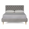 thumbnail image 3 of Cama Matrimonial Makora Velaria Gris Claro Tapizada en Tela Tipo Velvet (No Incluye Colchón), 3 of 8