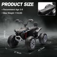 thumbnail image 4 of MUKIDY 24V Kids ATV 4-Wheeler, 24 Volt Ride on Toy for 3-8 Kid w/ 2x200W Motor, 5Mph Max Speed - Black, 4 of 11