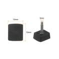 thumbnail image 2 of Uxcell 5 Pairs TPU Kitten Heel Tips Shoes Replacement Tap for Women High Heels, 3mm Pin, 13mm Square Heel Caps, Black, 2 of 7