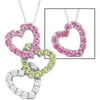 Personalized Family Jewelry Building Hearts Birthstone Pendant available in Sterling Silver, Yellow and White Gold