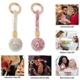 thumbnail image 5 of LLavero de bola de cristal con diamantes de imitación brillantes a la moda, llavero colgante para bolso de coche, regalo para mujeres y niñas, 2 uds. MFZFUKR BST3018141-1, 5 of 5