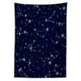 thumbnail image 3 of Ambesonne Astrology Tablecloth Rectangular Table Cover, Horoscope Sign Dots, 52"x70", Mint Green Purple, 3 of 4