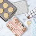 thumbnail image 5 of Yayeee Pot Holders Kitchen Heat Resistant with Pocket 7"x9.8" Cotton Oven Cooking Hot Pads, Pink Candy House, 5 of 7