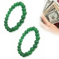 thumbnail image 5 of Green Bracelet Lucky Wealth Bracelets Feng Shui Lucky Charm Bracelet for Green Stone Beads Triple Protection Bracelet for Good Fortune, Lucky and Wealth, 5 of 7