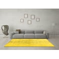 thumbnail image 3 of Ahgly Company Machine Washable Indoor Rectangle Abstract Yellow Contemporary Area Rugs, 5' x 7', 3 of 4