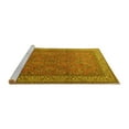 thumbnail image 2 of Ahgly Company Machine Washable Indoor Round Persian Yellow Traditional Area Rugs, 6' Round, 2 of 4