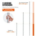 thumbnail image 3 of Aluminum Alloy Telescopic Leveling Rod 9 Feet 3 Sections Double Sided Scale 1/10ft with Bubble Level and Carrying Bag for Surveying Houses Walls Floors, 3 of 6