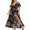 Black#2, variant on Homenesgenics Plus Size Summer Dress for Women Women Plus Size V-Neck Short Sleeve Floral Sequined Evening Party Mesh Dress