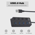thumbnail image 4 of USB Hub Powered 3.0 Splitter con interruptores individuales para computadora Wdftyju 4 Puertos, 4 of 6