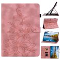 thumbnail image 7 of XYX for iPad Air 11 (M3 2025/M2 2024) Case, PU Leather Slim Folio with Multi-Angle Stand - Pink Lily Flower, 7 of 7