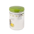 thumbnail image 2 of STP GOODS Italian Herbs Ceramic Storage Jar with Lid 25 fl oz (750 ml) Kitchen Canister Food Storage Container for Food Sugar Spice Organizer Jars, Green and White, 2 of 4