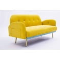 thumbnail image 2 of Ucloveria 58" Modern Loveseat Couch Sofa, Velvet Upholstered 2-Seat Sofa Couch Love Seats with 2 Pillows, 2 of 6