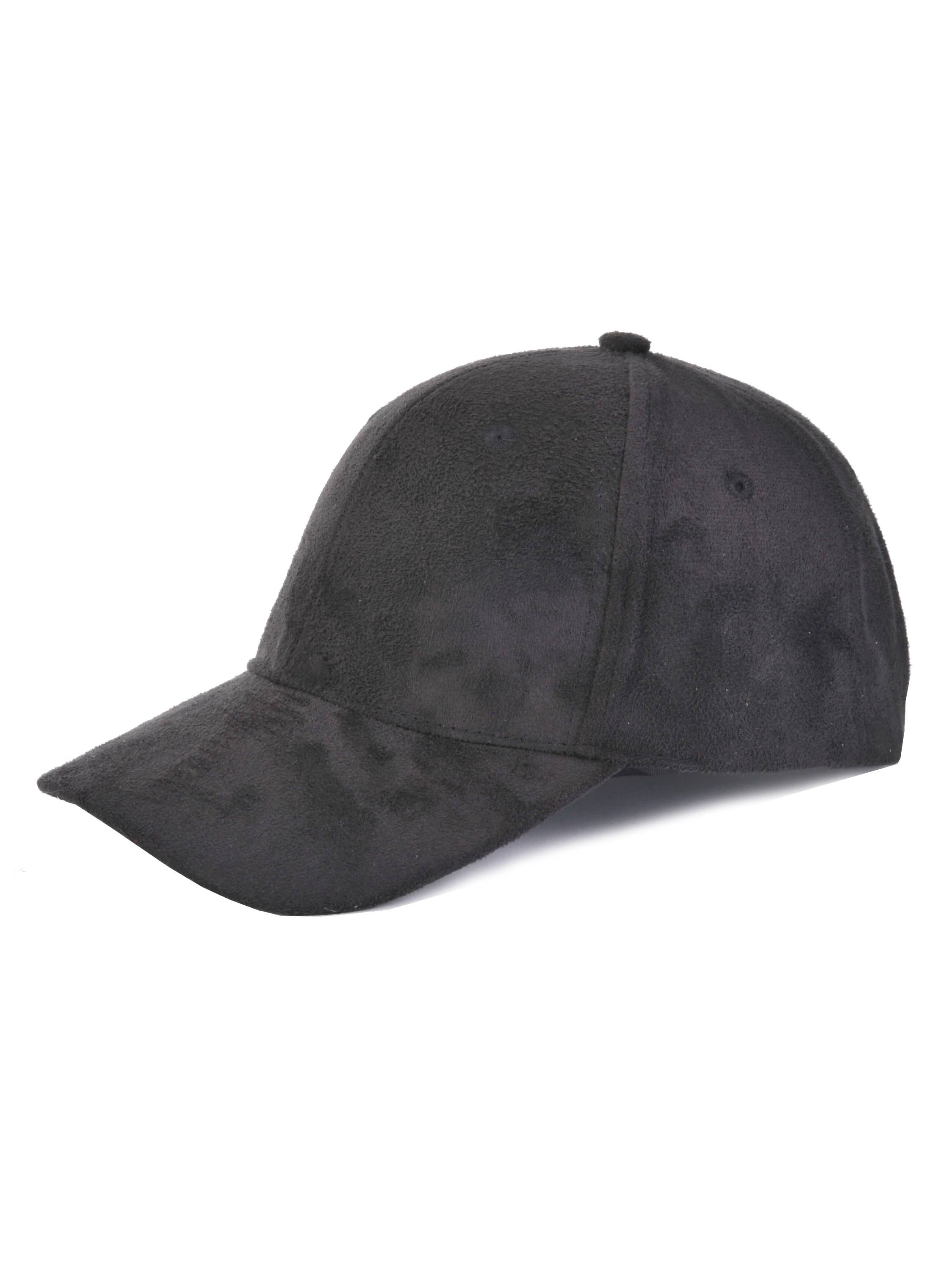 Black suede baseball cap Clearance