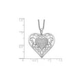thumbnail image 4 of To My Daughter Heart Pendant Necklace in Sterling Silver with Synthetic Cubic Zirconia (CZ)s for Women, 4 of 7