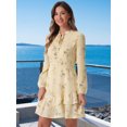 thumbnail image 4 of DARING DIVA Layered Tiered Semi Sheer Chiffon Mini Dress XS Apricot, 4 of 8