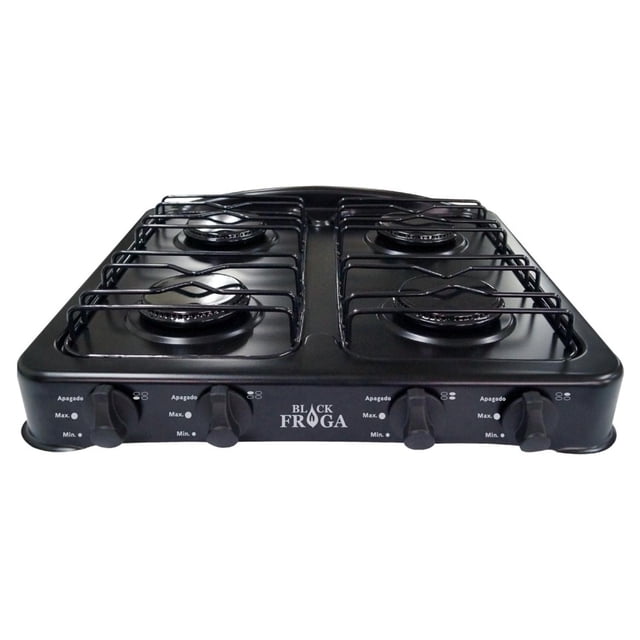 Parrilla Sobreponer 4 Quemadores Fraga P504 Camping Pintada Negro