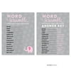 Word Scramble Bubblegum Pink Girl Elephant Baby Shower Games, 20-Pack
