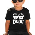 thumbnail image 2 of Olive Loves Preschool Dude First Day of School Gift Back to School Black Shirt 3T, 2 of 9
