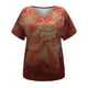thumbnail image 3 of Pntutb - Camiseta de manga corta suelta con cuello en V y estampado informal para mujer Pntutb Pntutb-1161, 3 of 4