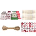 thumbnail image 1 of SUNSIOM Christmas Candy Bag Set Hanging Drawstring Gift Bags Treat Bags with Rope and Tag/Stickers, 1 of 6