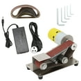thumbnail image 2 of Handheld Sanding Belts Machine, Sharpener Small Mini Electric Belt Sander With Thick Solid Base For Woodworking For Arc Polish For Flat, 2 of 8
