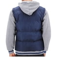 thumbnail image 2 of Men’s Hybrid Puffer Lightweight Utility Insulated Hooded Quilted Zipper Jacket (VS301 - Navy, M), 2 of 3